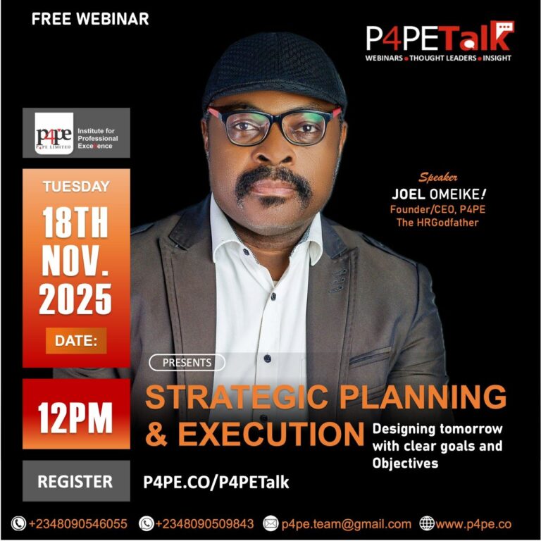 P4PETalks: Strategic Planning & Execution: Setting Clear Goals and Achieving Success